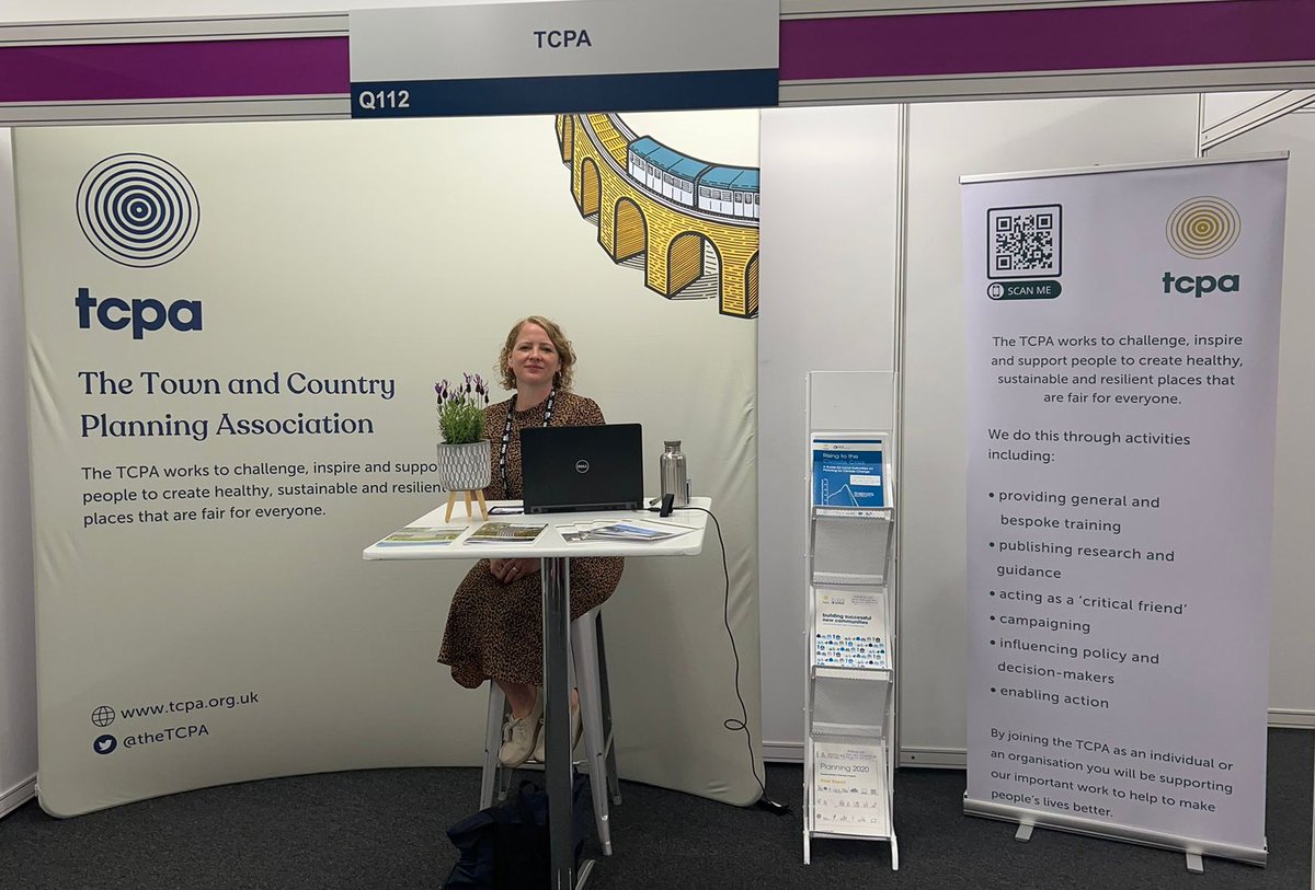 theTCPA's tweet photo. We’re in sunny #Harrogate for #LGAConf22 this week! Come and say hello at stand Q112 to find out more about how we can provide guidance, training, and support with all things #planning #climatechange #greeninfrastructure #healthyplaces #20MN #newcommunities #HealthyHomes &amp; more… https://t.co/GL2Jfl6M7k