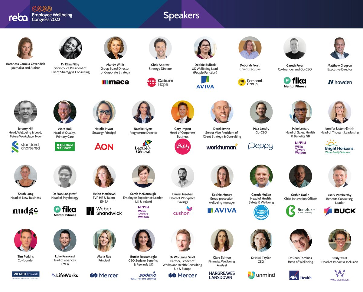 Thank you to all of our speakers, panelists and hosts at the Employee Wellbeing Congress today for providing delegates with actionable advice and insightful case studies to help create work that is flexible, inclusive, and purposeful.

bit.ly/EWC22TW #REBAWellbeing