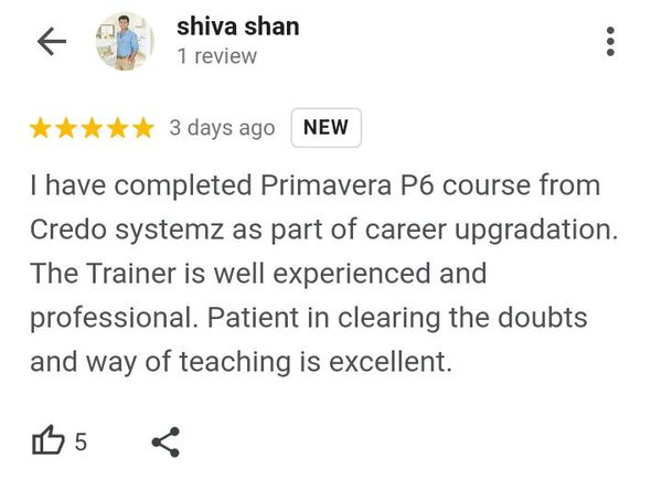 credosystemz's tweet photo. We are happy to share our trainees recently completed Primavera course feedback.
☑️ For More Info: +91 9884412301 | 9600112302
#oracleprimavera #projectmanagement #trainingandplacements #upskillwithcredosystemz #credosystemz #dreamjob #jobseekers #jobupdates https://t.co/aqlLnARaer