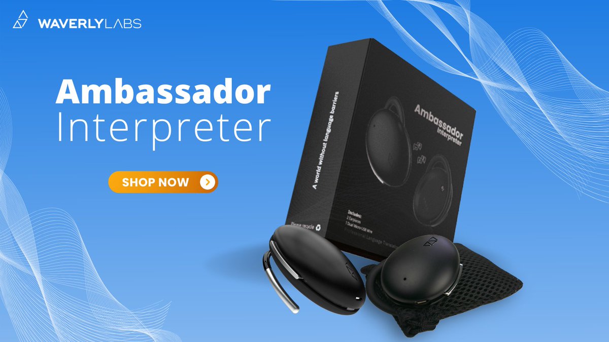 waverlylabsinc's tweet image. When using Ambassador Interpreter, you don&apos;t need to be worried or intimidated. Language barriers won&apos;t prevent you from conversing with a foreign client or from traveling abroad.

Shop Now: ow.ly/4mC050JHzac

#TechnologyTrends
#TechnologyToday