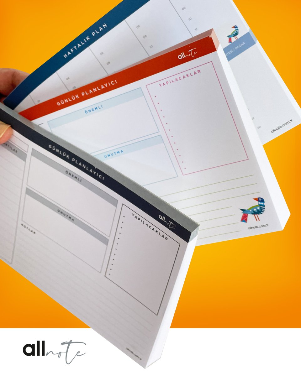 Kağıda yazarak not almak hem hızlı hem daha akılda kalıcı. Haftalık ve günlük planlayıcılar işinizi kolaylaştırmak için iyi birer yardımcı.  🤩

allnote.com.tr

#allnote #allnotecomtr #paperlovers #defter #kırtasiye #notebook #stationary
#haftalıkplan #aylıkplan
