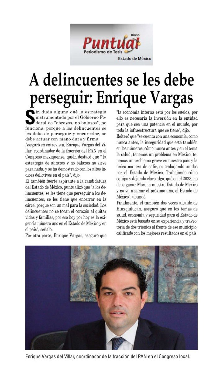 EnriqueVargasdV's tweet photo. Diario Puntual. https://t.co/dUwxYI7sey