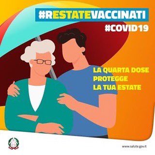 OspedaleR's tweet photo. La quarta dose di vaccino anti-Covid protegge la tua estate. A chi è consigliata? Persone con più di 80 anni, ospiti delle RSA, persone dai 60 anni in poi in condizione di fragilità.
#quartadose #covid_19 #salute #prevenzione https://t.co/MFiCYcm8xa