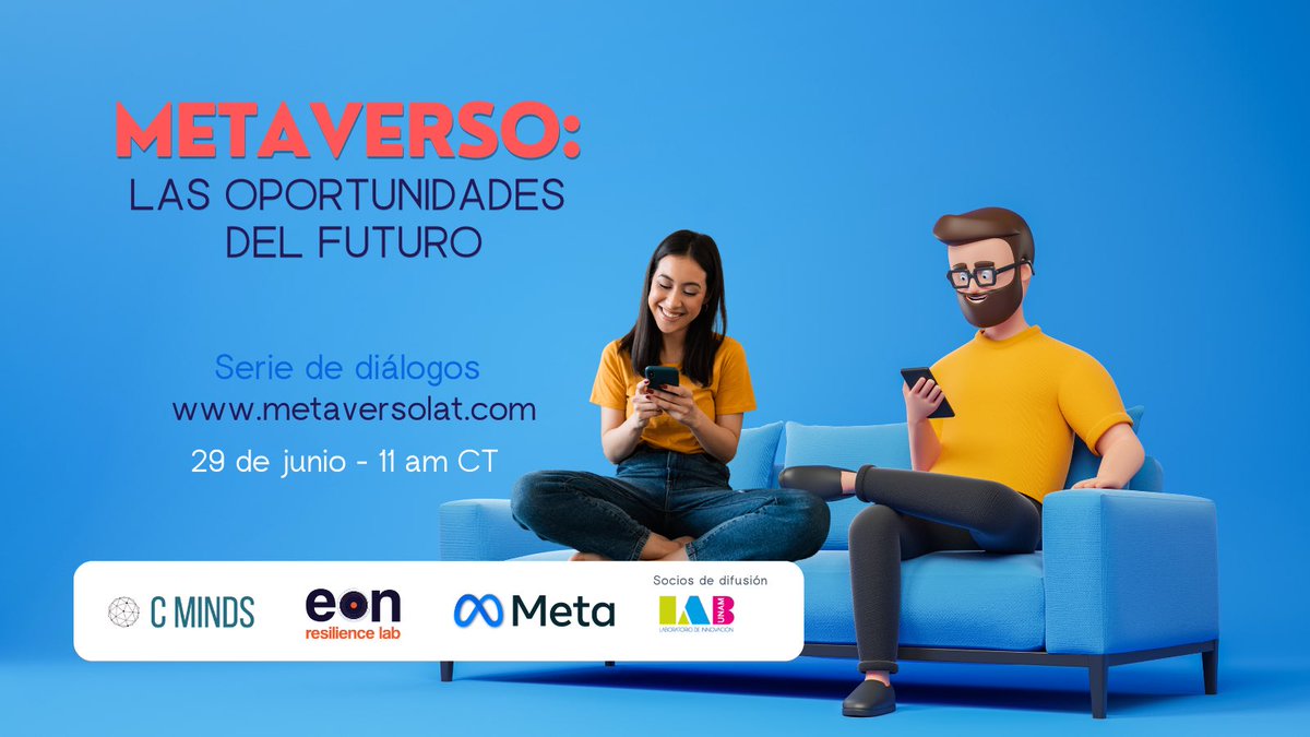 ¿Has pensado sobre la perspectiva social y filosófica del #Metaverso ?  🤩

Únete a la emocionante conversación con personas expertas de la región

⚠️ Regístrate aquí: bit.ly/Metaversoespac… y conoce más en Metaversolat.com

📆 29 de junio 11am CT

#Metaverso