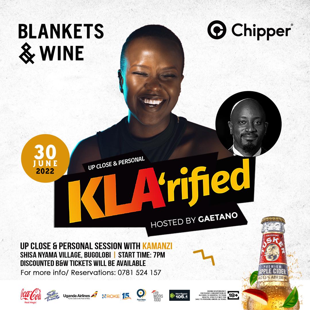 CocaColaBevUg's tweet image. Get ready for a #KLArified vibe going happening at Shisha Nyama Village - Bugolobi this Thursday! 

Come experience the best of the amazing @Kamanzii_ .  This edition will be hosted by @gaetanokagwa. 

@BlanketsNWineUG

#BlanketsAndWineKla #BlanketsAt10 #BlanketsIsMe #RealMagic