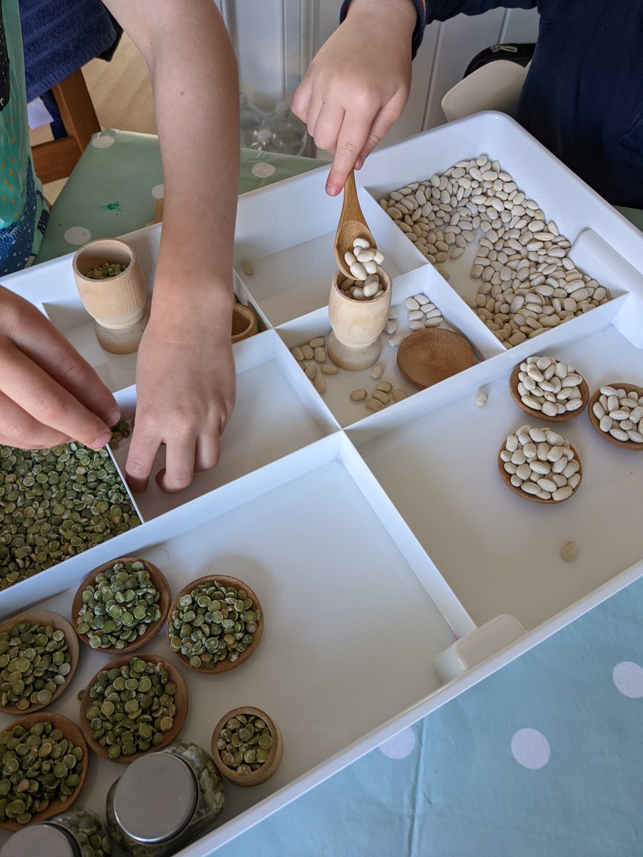 ChristineLeder's tweet photo. Enjoying a bit of simple sensory play to start the summer holidays #sensoryplay #EarlyYears #mossparkprimary #playathome #eyfs #trayplayideas https://t.co/DtOSR59fH0