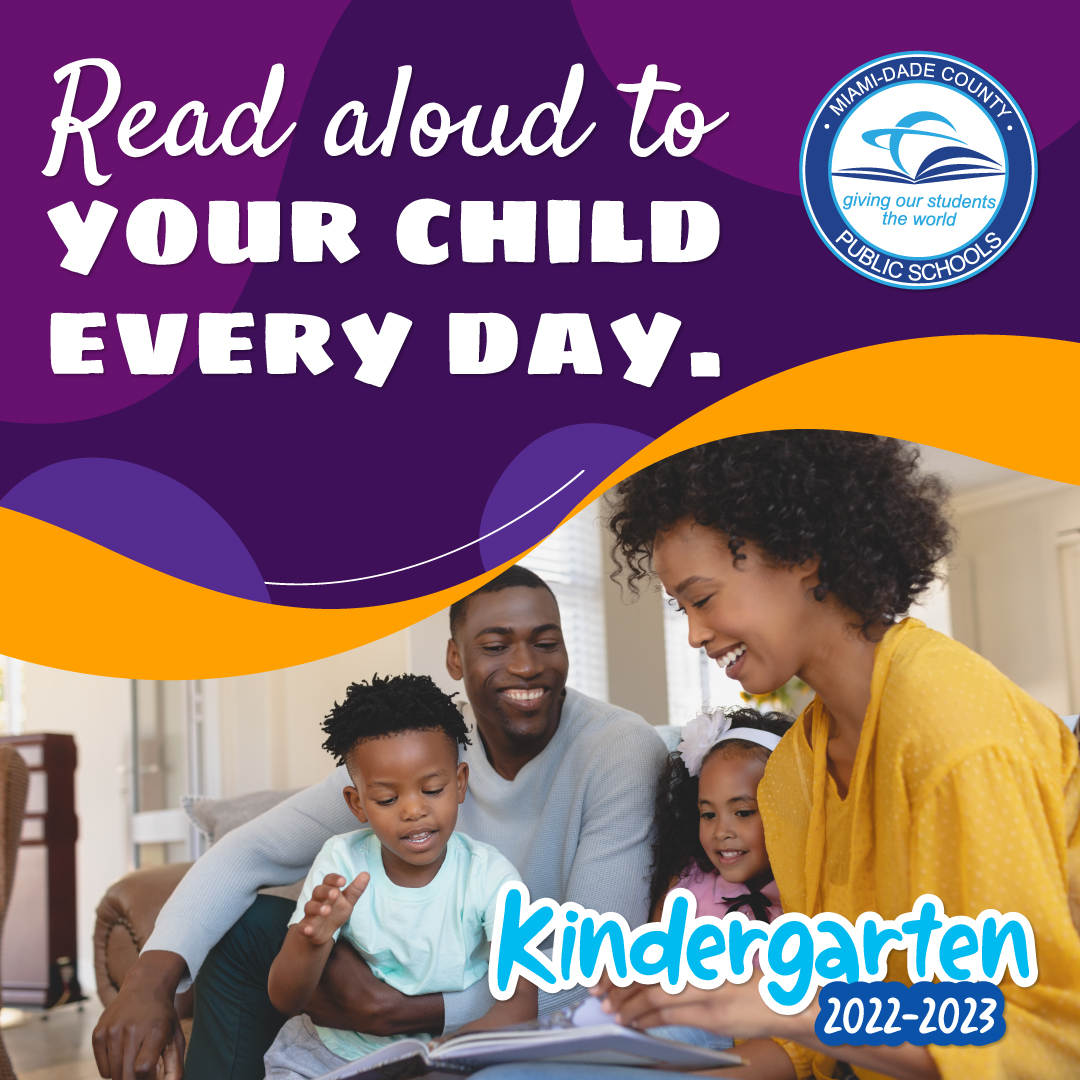 Help your child develop a passion for reading by choosing books based on your child’s interest. Encourage them to ask questions about what is being read and ask them what they think might happen next. #MDCPSKindergartenTip