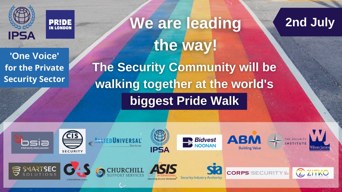 Join us on Saturday 2nd July as we support the <a href="/SyInstitute/">Security Institute</a>  at London Pride 2022. Contact Jade@security-institute.org to sign up 📝 

We hope to see you there!