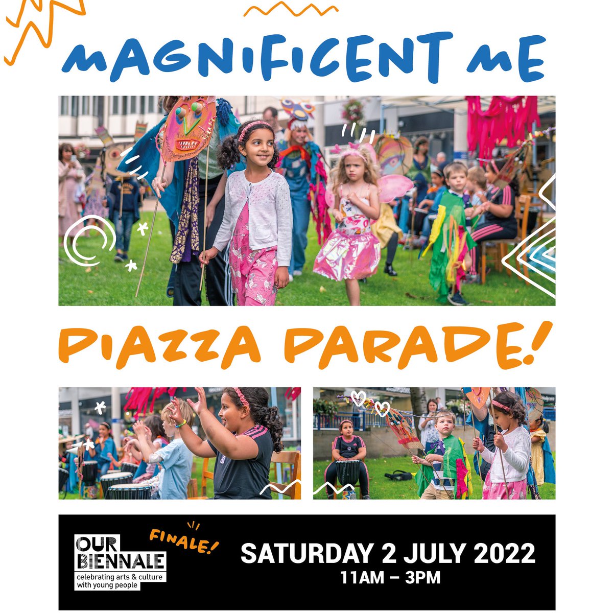 Our Biennale (@ourbiennale) on Twitter photo The #MagnificentMe Piazza Parade is THIS WEEK!
Come & enjoy:
🎉 Parade
💃 Flash mobs
🎪 Performances from Poppins Presents & <a href="/shabangtheatre/">Shabang Theatre</a>
🎺 Gizmos w Orchestra of Objects
🥁 Samba w Rhythm Stick Drumming
🎭 Funky junk w Satellite Arts
ourbiennale.org
#OurBiennale The #MagnificentMe Piazza Parade is THIS WEEK!
Come & enjoy:
🎉 Parade
💃 Flash mobs
🎪 Performances from Poppins Presents & <a href="/shabangtheatre/">Shabang Theatre</a>
🎺 Gizmos w Orchestra of Objects
🥁 Samba w Rhythm Stick Drumming
🎭 Funky junk w Satellite Arts
ourbiennale.org
#OurBiennale