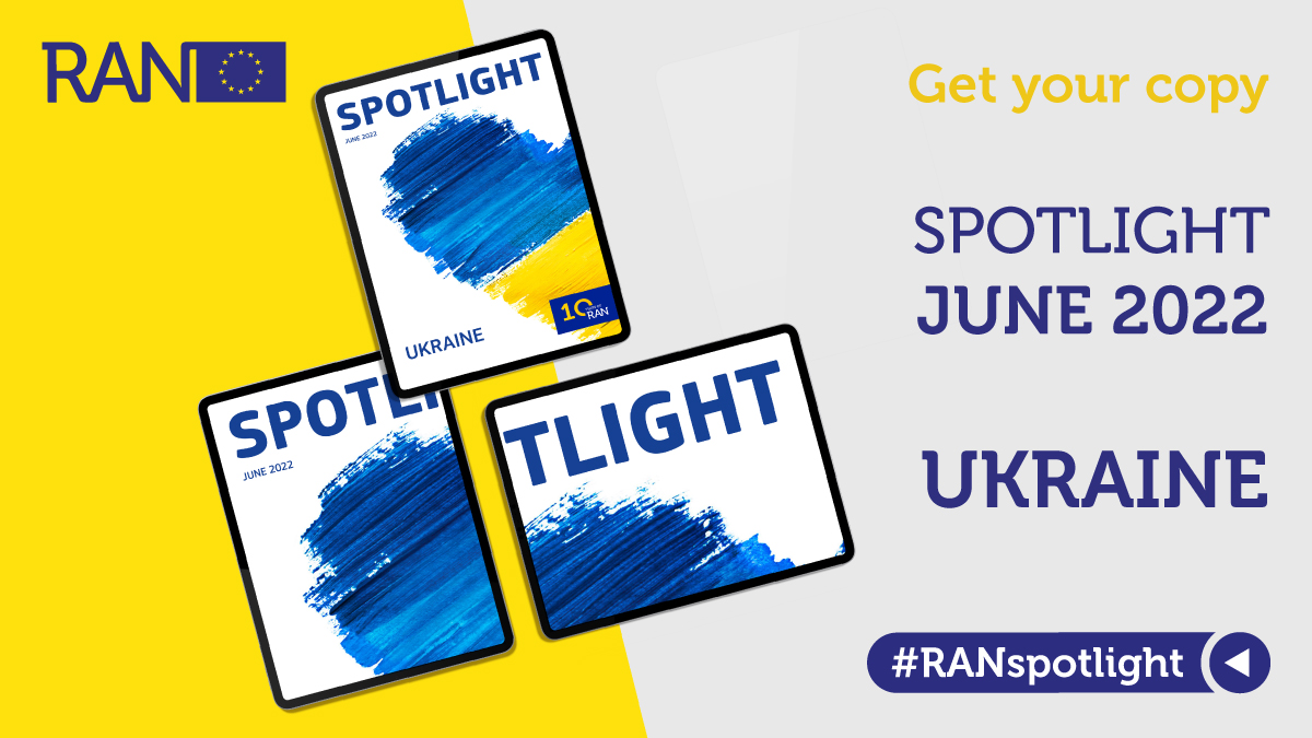 EUPreventionHub's tweet photo. 📢 The consequences of the war in #Ukraine are disastrous &amp; according to experts they pose a potential security threat to 🇪🇺 Member States.
📰 June’s edition of #RANSpotlight sheds light on the topic with interviews, articles, podcasts &amp; more.
📲 https://t.co/R4ok9Jxk04 https://t.co/4I5nvPd9P8
