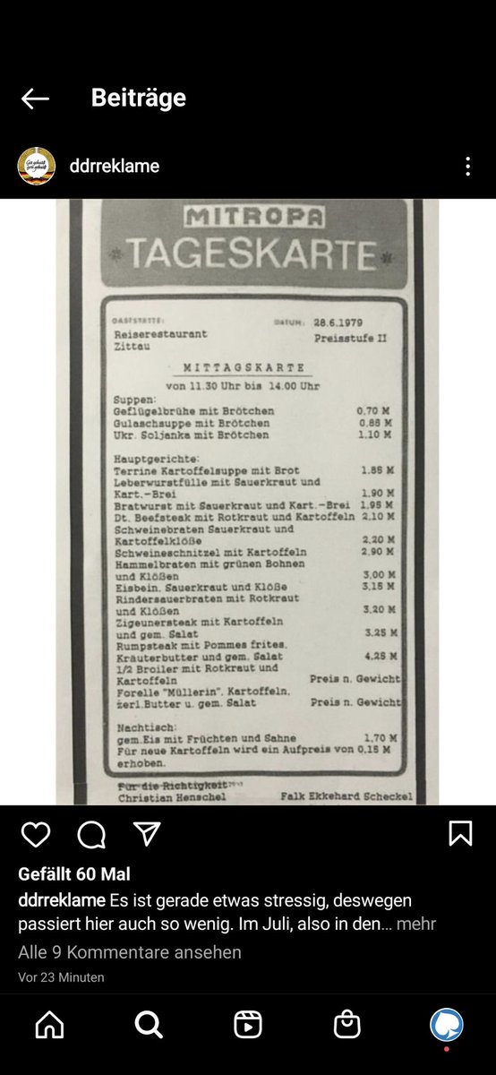 DDR_Reklame's tweet photo. Scheinbar sind #DDR #Speisekarten für #Instagram verstörend 🤷‍♂️ https://t.co/O7VcgSKWl1
