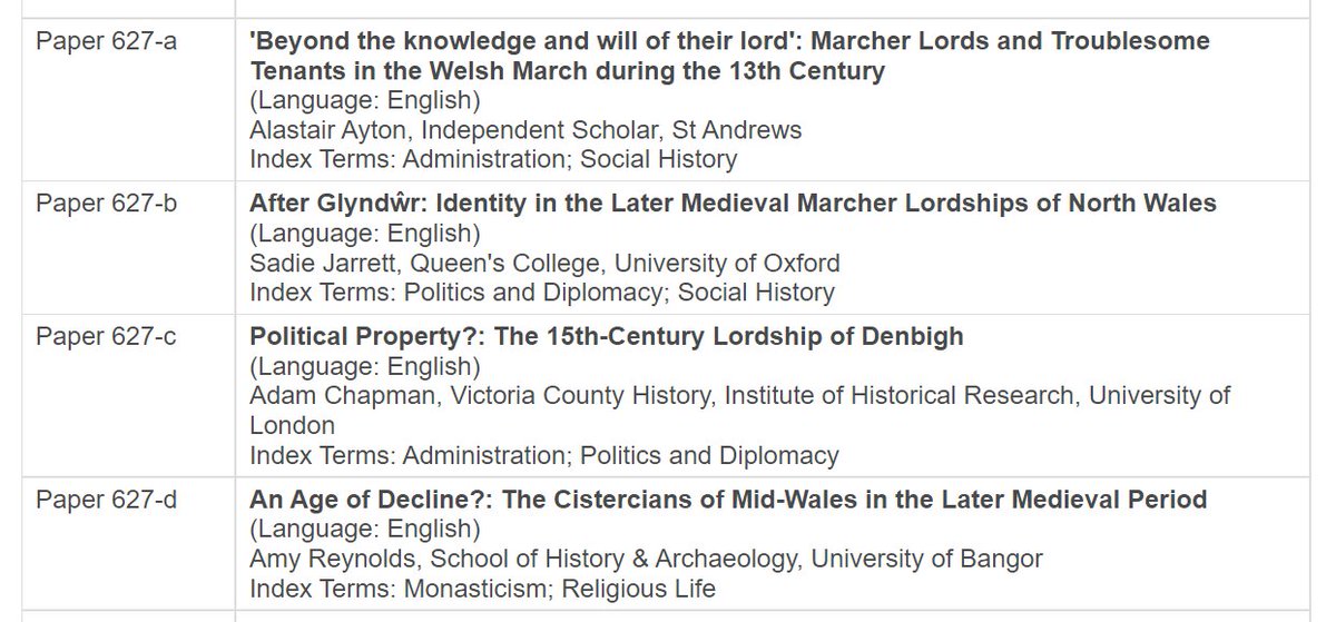 DrAdamChapman's tweet photo. Coming to @IMC_Leeds next week? If you have even the most passing interest in the history of Wales, @pastdeeds and I have assembled two excellent panels on the medieval March of Wales featuring monasticism, war, fire, and poetry. #HanesCymry
Join us on Tuesday! #s527 and #s627 https://t.co/RzKtbd7dK5