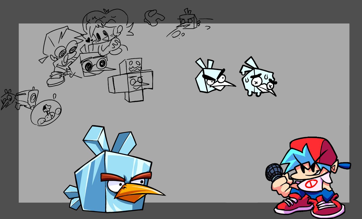 skylior778's tweet photo. (Forgot to post this)
Some characters I drew a while back 

H2oDelirious 

This lad from #Incredibox

Lv 99 wartortle from the #StarterSquad series 

And cube bird 
#fridaynightfunkin https://t.co/HcNgPvmpiT