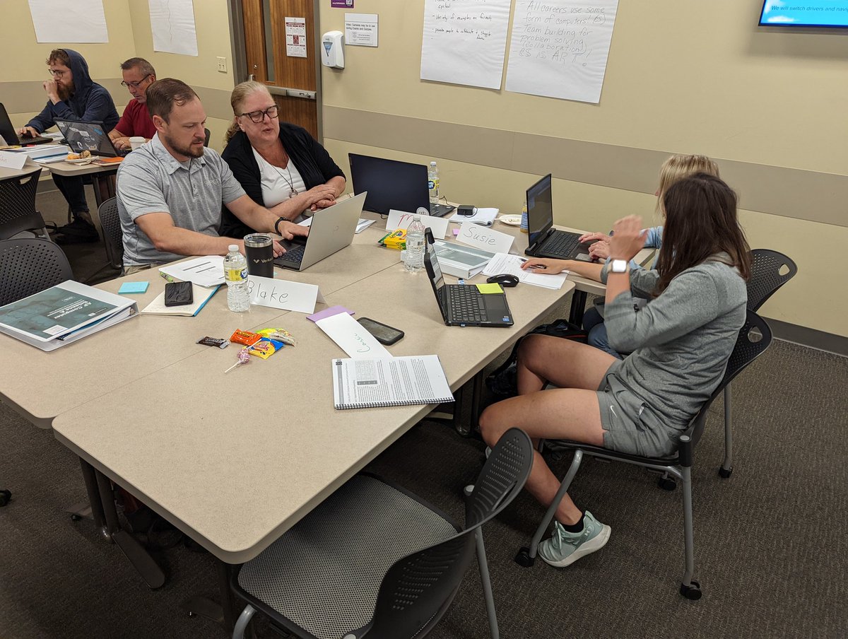 j_alano's tweet image. Pair Programming in full swing this morning in our @TeachCode CSA workshop!  Great conversations!!!
@nextech @IndianaCSTA @codeorg @csteachersorg #CSPDWeekIN