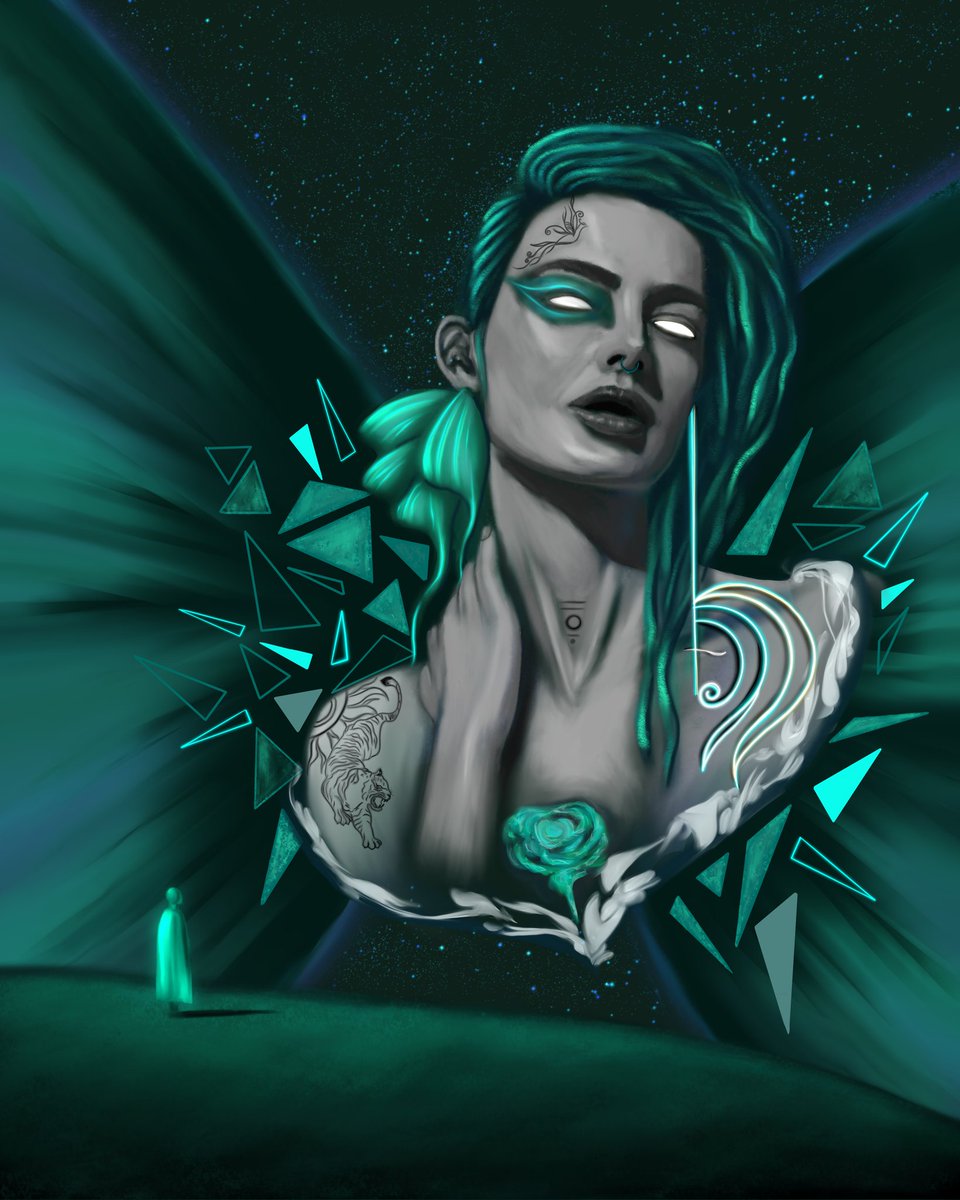 'Birth of Luna' 🌙🪷
- work on <a href="/Procreate/">Procreate</a> 
Luna is one of those art that just happens because it was meant to. I let myself free and just explored whatever I felt in my mind and heart. 
Guys, should I mint this work of mine as NFT? 
.
.
#nftart #NFTartist #womennft #conceptart