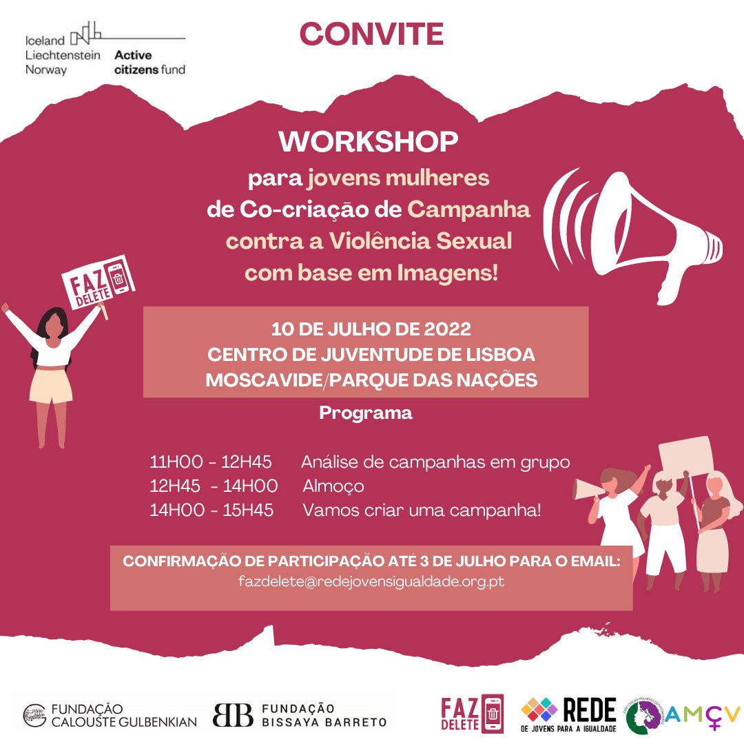 Jovens feministas, inscrevam-se nesta iniciativa da <a href="/rpjiomh/">RedeJovensIgualdade</a>