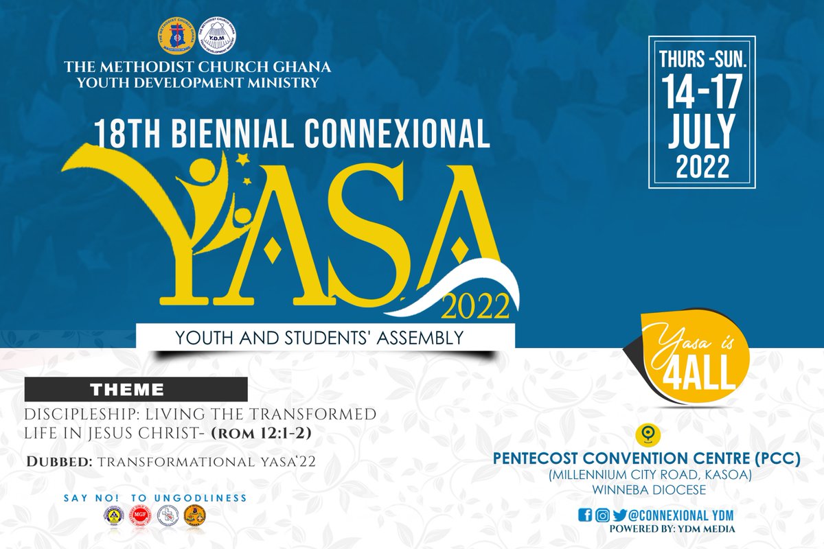 Connexionalydm's tweet photo. 📡|| *WILL YOU BE PART OF THE 2000 DELEGATES?* 

Join The *Connexional YASA* Train🚆🚇🚊

Tell a friend to tell a friend to tell another friend. 

 *Share, Post and Repost, let's go!* 

#ConnYASA2022 
#2000Delegates 
#TransformationalYASA https://t.co/cP2pmi8xBy