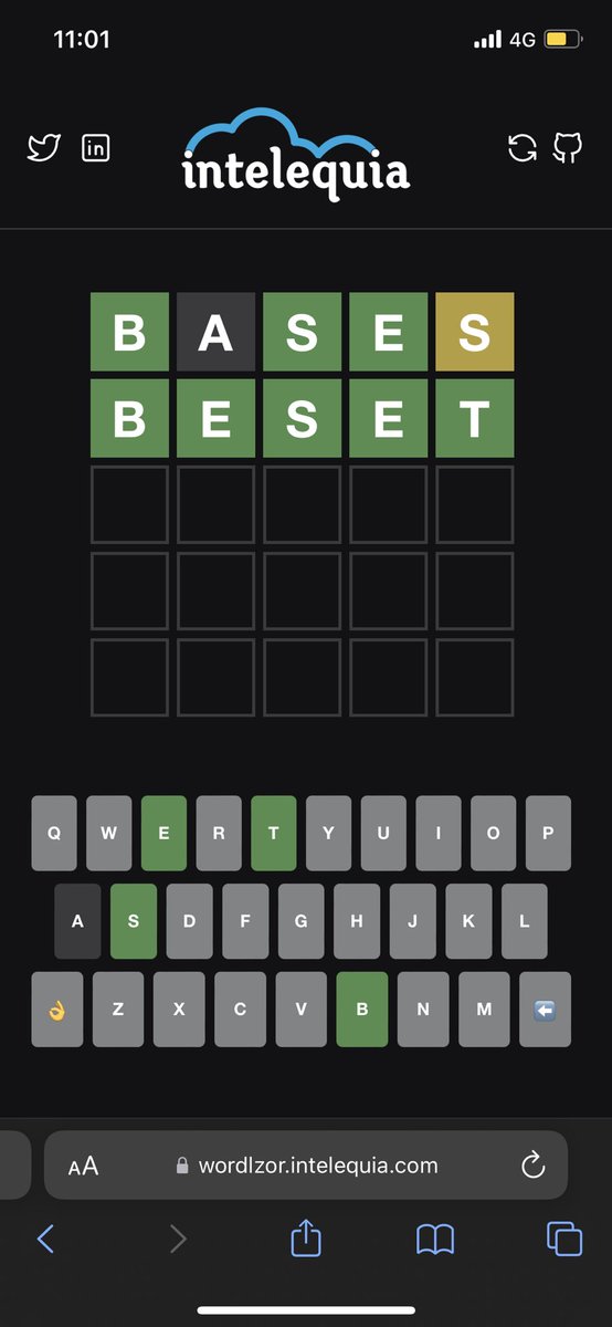 Montyclt's tweet image. Me ha tocado un verbo un tanto tanto turbio en el wordle de @intelequia #dotNET2022 #dotNETwithIntelequia