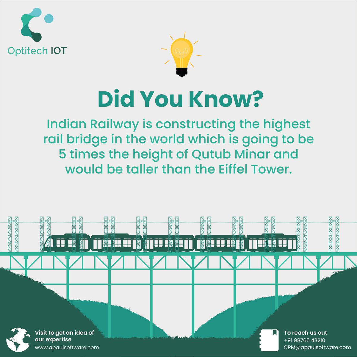 Optitech_APaul's tweet image. Can you guess the name?
Comment down below..!

#IndianRailways #didyouknow #didyouknowfacts #factsmatter #informativepost #APaul #OptitechIOT #iotservices #iotsolutions #iottechnology #railway #indianrailways #IoT #brandmascot #bridge #highestrailbridge