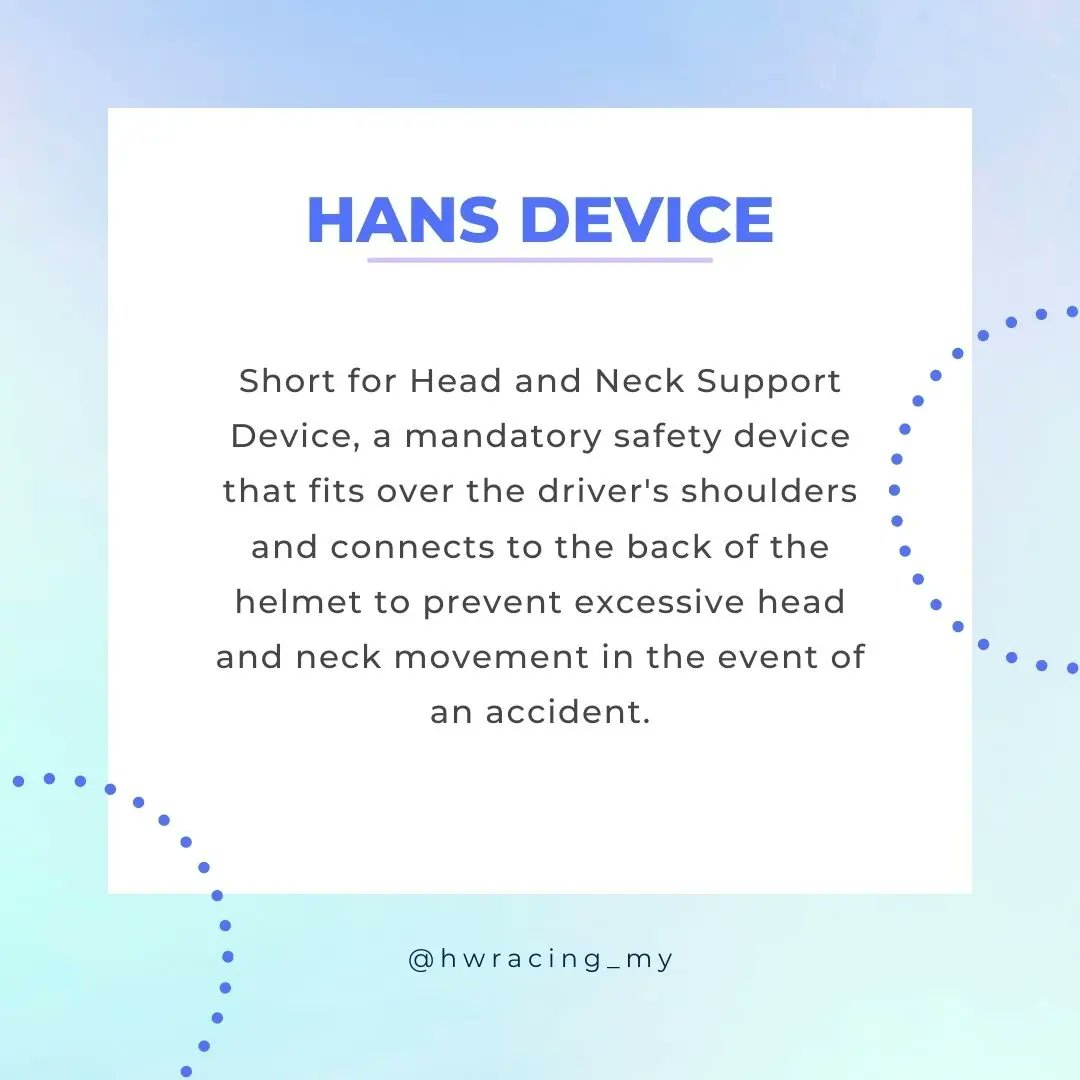 HWUMRT's tweet photo. 🔧Technical Tuesday🔧

A HANS device (head and neck support device) is a type of head restraint, a safety device in motorsports. Head restraints are mandatory when competing with most major motorsports sanctioning bodies.

#hwum
#technicaltuesday
#hwracingmy
#shellecomarathon https://t.co/YJkyLe4MDK