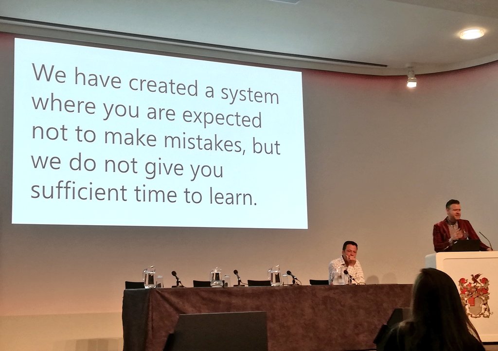 BritishNeuro's tweet photo. "Just because you have imposter syndrome, doesn't mean you aren't incompetent". - The uncomfortable topic of how #openscience exposes our fallibility tackled by @lakens at #DBFest. https://t.co/FYEPqZvfrY