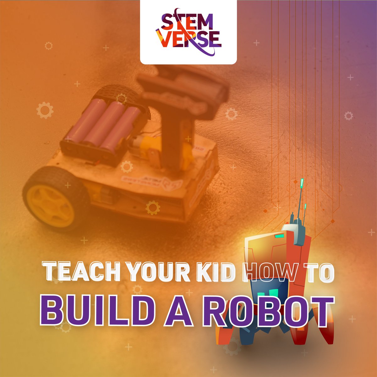 stemversxyz's tweet photo. Join us in STEMVERSE Robotics Weeks!  
It's a program that aims to teach your child the basic knowledge and skills required to design and build a robot. Wait for the registration to open soon!
#STEMVERSE #SummerCamp #RoboticsWeeks https://t.co/IazI37VYYf
