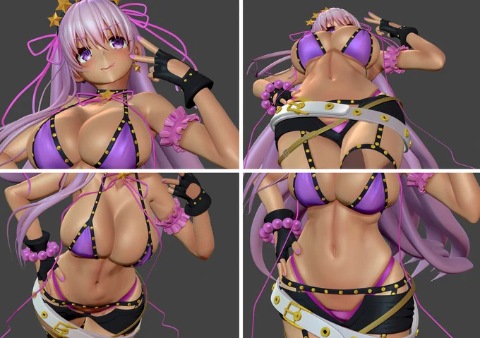BBちゃんのデジタルフィギュア作りました。 https://t.co/LIHxxvI5Gs #BB #FateGO #FGO #zbrush #b3d 