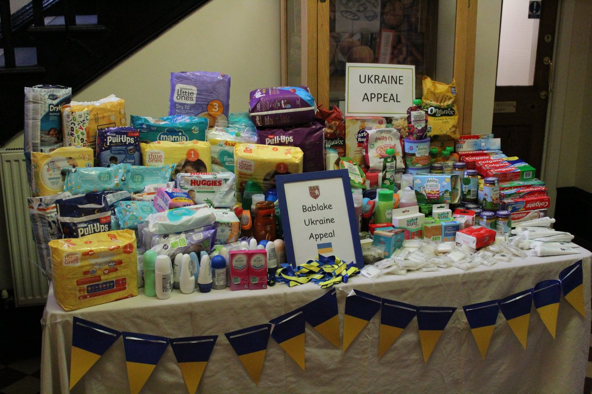 BablakeCharity's tweet photo. We want to thank everyone for supporting our #Ukraine appeal with generous donations. The items will be collected and sent to the Polish border with help from Khalsa Aid / Langar Aid #BablakeCommunity #charity @BKHSchool https://t.co/uvd6G7T4sH