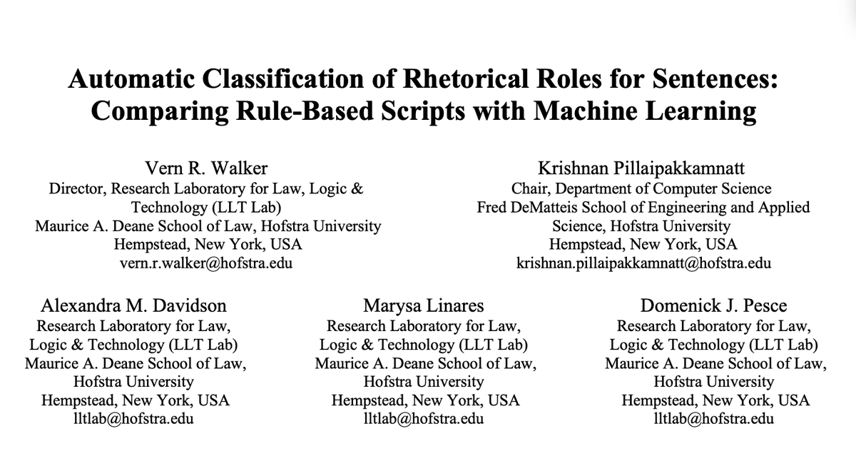 MDR__Research's tweet photo. This Tuesday in our #machinelearning reading group @itsamyconroy is taking us through sentence-level rhetorical role classification in judgments https://t.co/LAGAzQCce7 https://t.co/lMxg6dxD4n