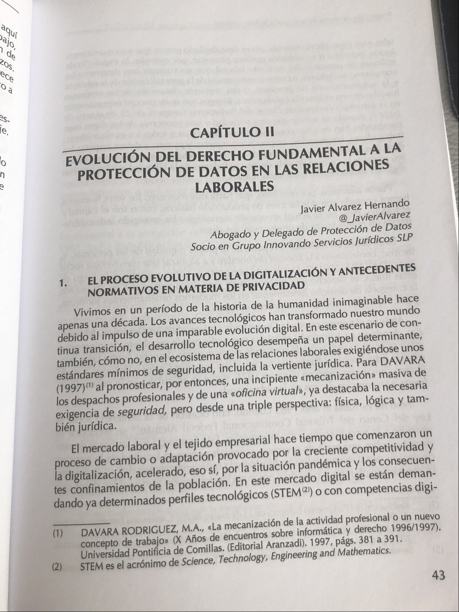 _JavierAlvarez's tweet photo. Gracias @lauradavara y @Edavara por haber contado conmigo para participar en la obra homenaje al Dr. M.A. Davara. “Protección de datos” lo que nunca le han contado” de la @LaLeyNext. Me siento orgulloso de haber podido contribuir en el reconocimiento. @ICADE_Derecho https://t.co/03YTGtX2e2