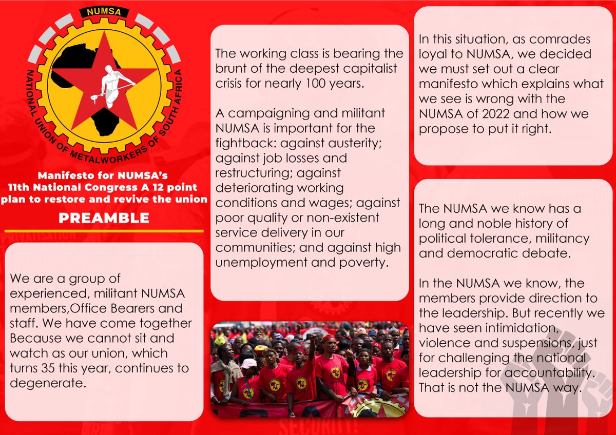 ColinJacobs_SA's tweet photo. A 12 point plan our NUMSA paying members, office bearers, staff and communities should know to restore &amp; revive the union @CapeSrwp @UnitedPaarl @UFWCSA2015 https://t.co/TLnvJ6LOzt