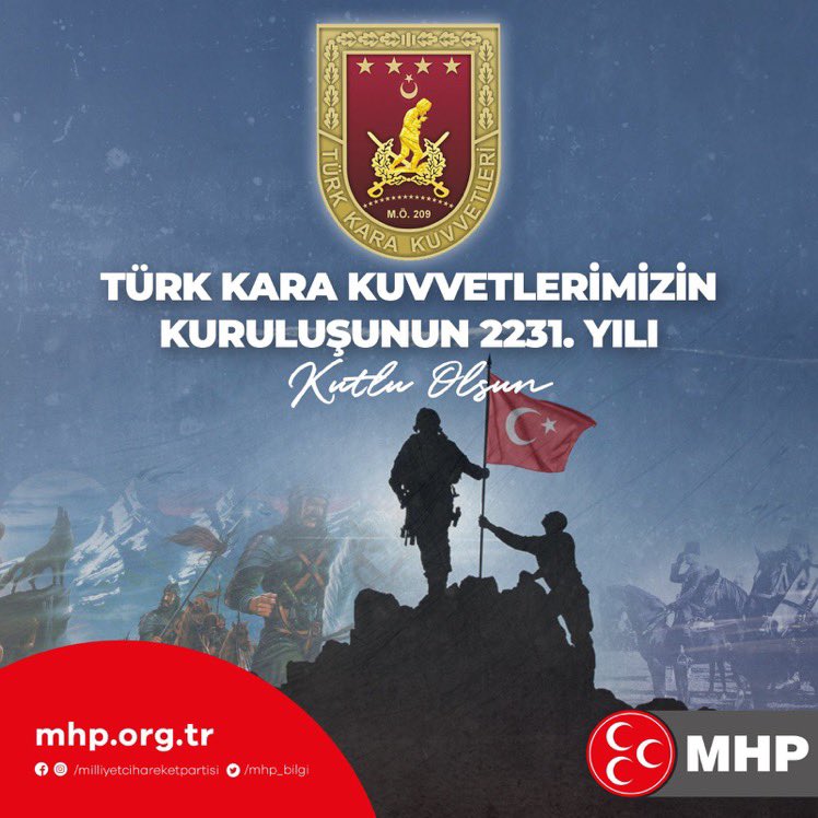 Türk Kara Kuvvetlerimizin Kuruluşunun 2231. Yılı Kutlu Olsun