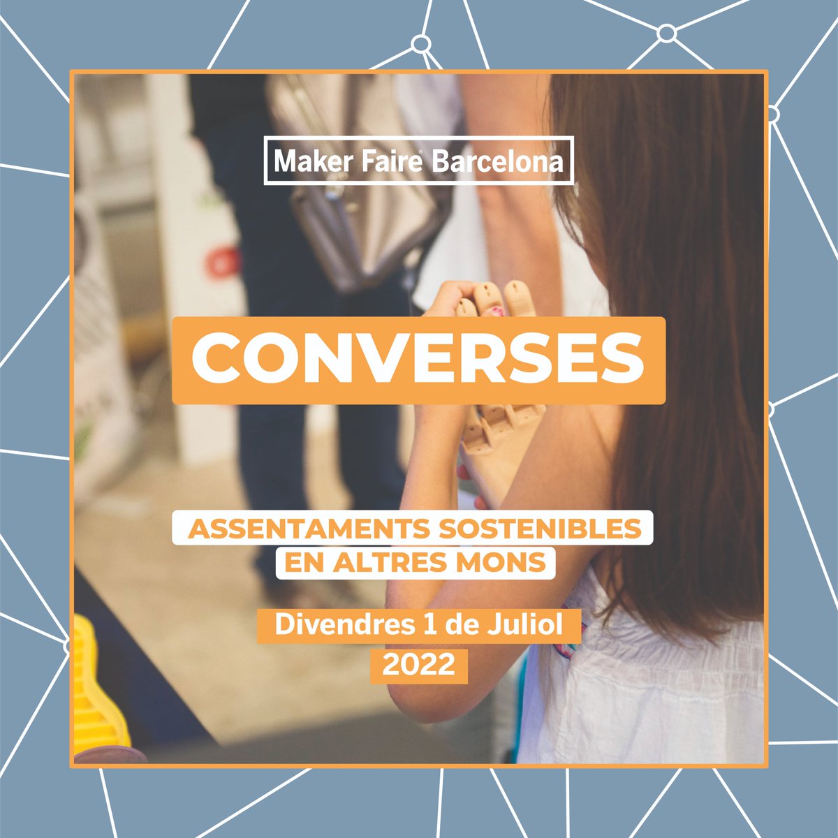 sokotech's tweet photo. Converses Divendres 1 de Juliol, 2022
12.30 - 13.45, 📍Auditori, Campus del Poblenou de la UPF

Assentaments Sostenibles en altres mons 

Venid a conocer esta asociación en la #MakerfaireBCN22 los días 1 y 2 de Julio!

#MakerfaireBCN22 #makerfaire #barcelona https://t.co/5kgiyIlspk