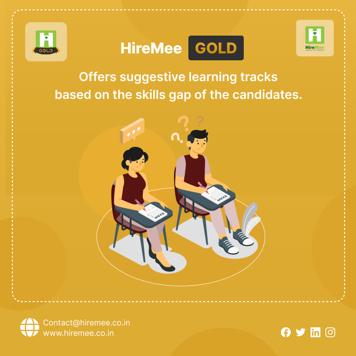 Hiremeeinc's tweet image. HireMee GOLD offers learning tracks for the students to improve their knowledge in the area they lack.
Visit: hiremee.co.in/hiremeegold/le…
#onlineexaminations #codingassessments #institutions #college #university #learning #skills #students #Careers #learningeveryday
#india