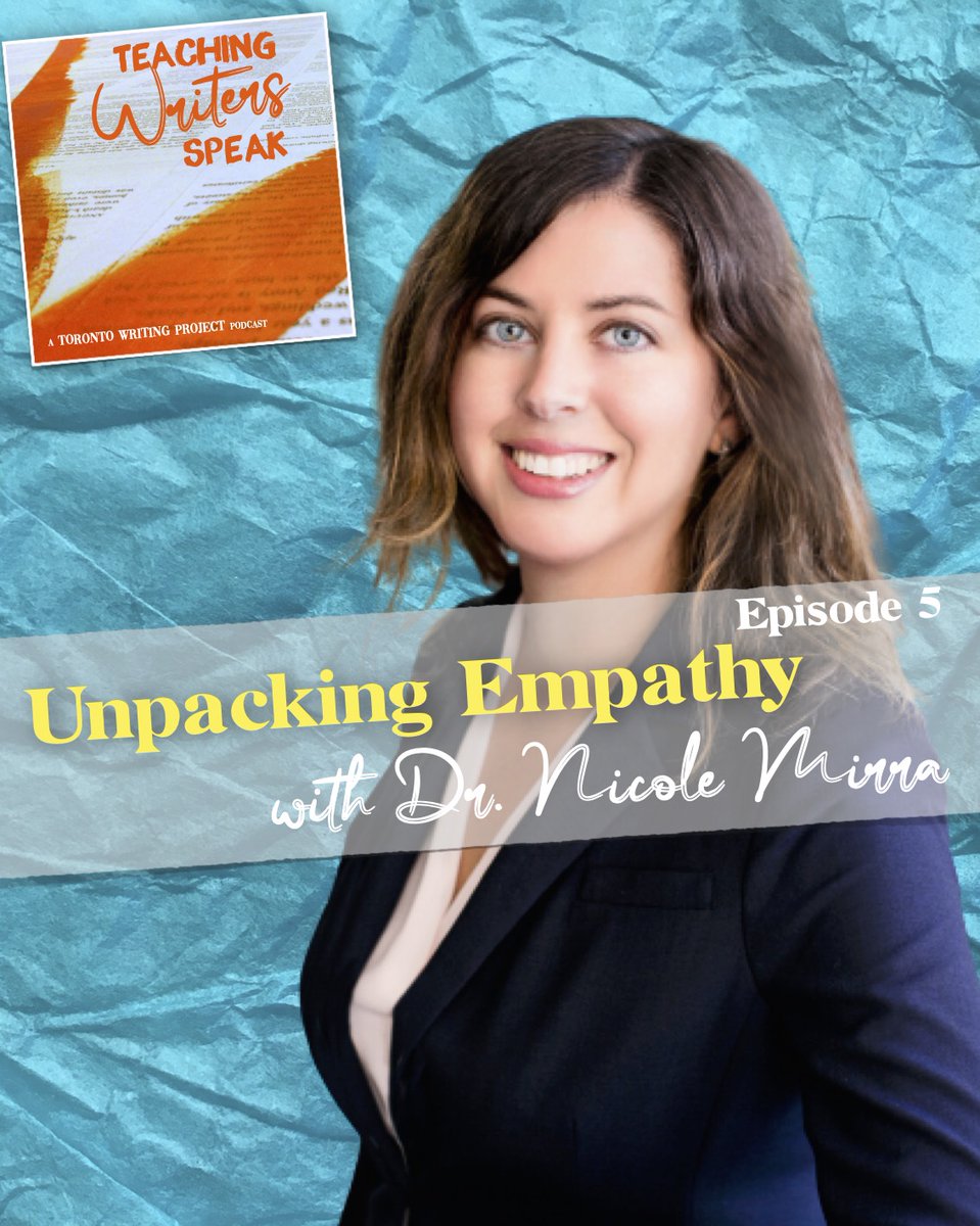 toronto_writing's tweet photo. "Small moves can be radical acts eventually" @Nicole_Mirra on episode 5 of the Teaching Writers Speak podcast. 

Listen for a little summer inspiration as you contemplate the role of writing, civics, and empathy in the classroom.

https://t.co/POcZqa03Vc https://t.co/LngqLZrwip