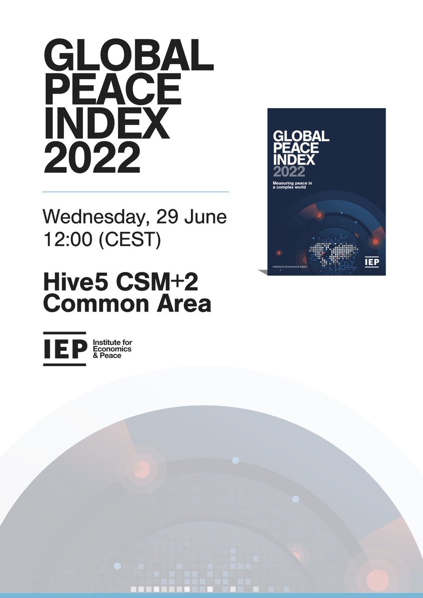 MaldonadosMaria's tweet photo. I look forward to presenting the Global Peace Index 2022 to the members of Hive5 Coworking Brussels. If you’re in Brussels, feel free to join! 

Registrations: https://t.co/52w0pig1ru https://t.co/7eBiPjETQQ