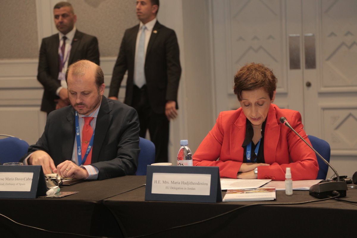 euromesco's tweet photo. 🟠@EUinJordan's Am. @MariaHadjitheEU:“The high number of refugees in a host country, places a heavy toll on the absorption capacity of social sectors. It's then very important to recall that fairness, equality & solidarity are at the core of a strong & resilient social contract" https://t.co/M5f0QXdZ5O