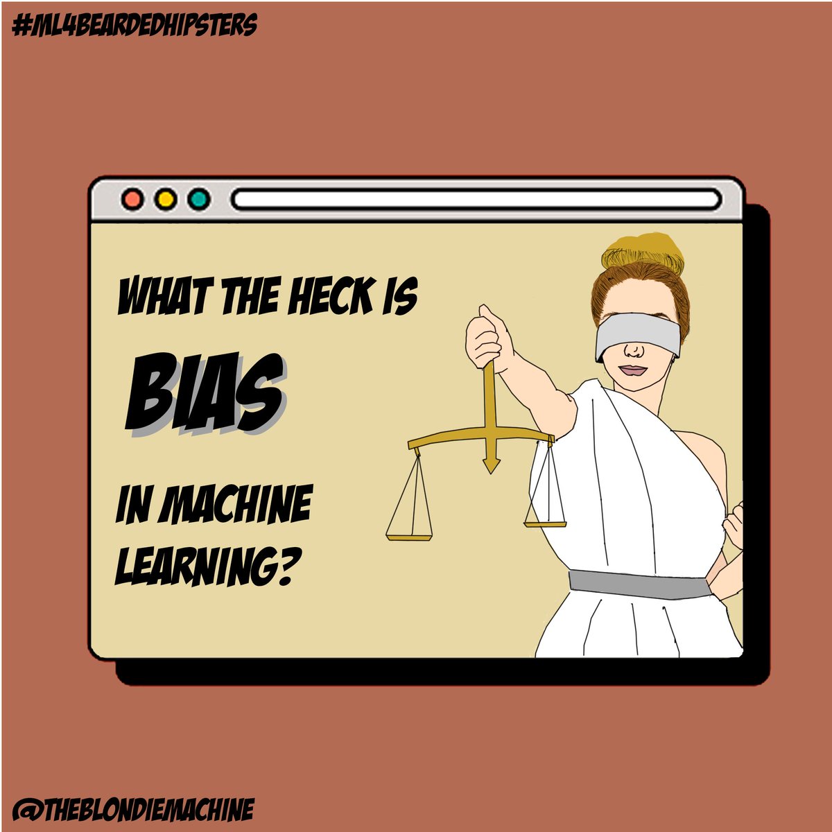 blondiemachine's tweet photo. 🤟🏻 It's Tuesday again. We have New Comic 🤟🏻 

🧔🏻Following our series #ML4BeardedHispters

🧠 What the heck is BIAS in Machine Learning (and life)? Illustrated Millennial version.

👇🏼 Unroll the whole thread!

#machinelearning #deeplearning #ai #computervision https://t.co/2RFfh2V0In