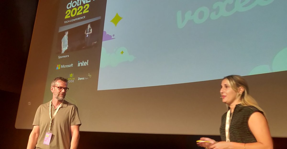 josepbocanegra's tweet image. Grandes @herrerameri y @xavibel en la #dotnet2022 con su charla: Only in production we trust.