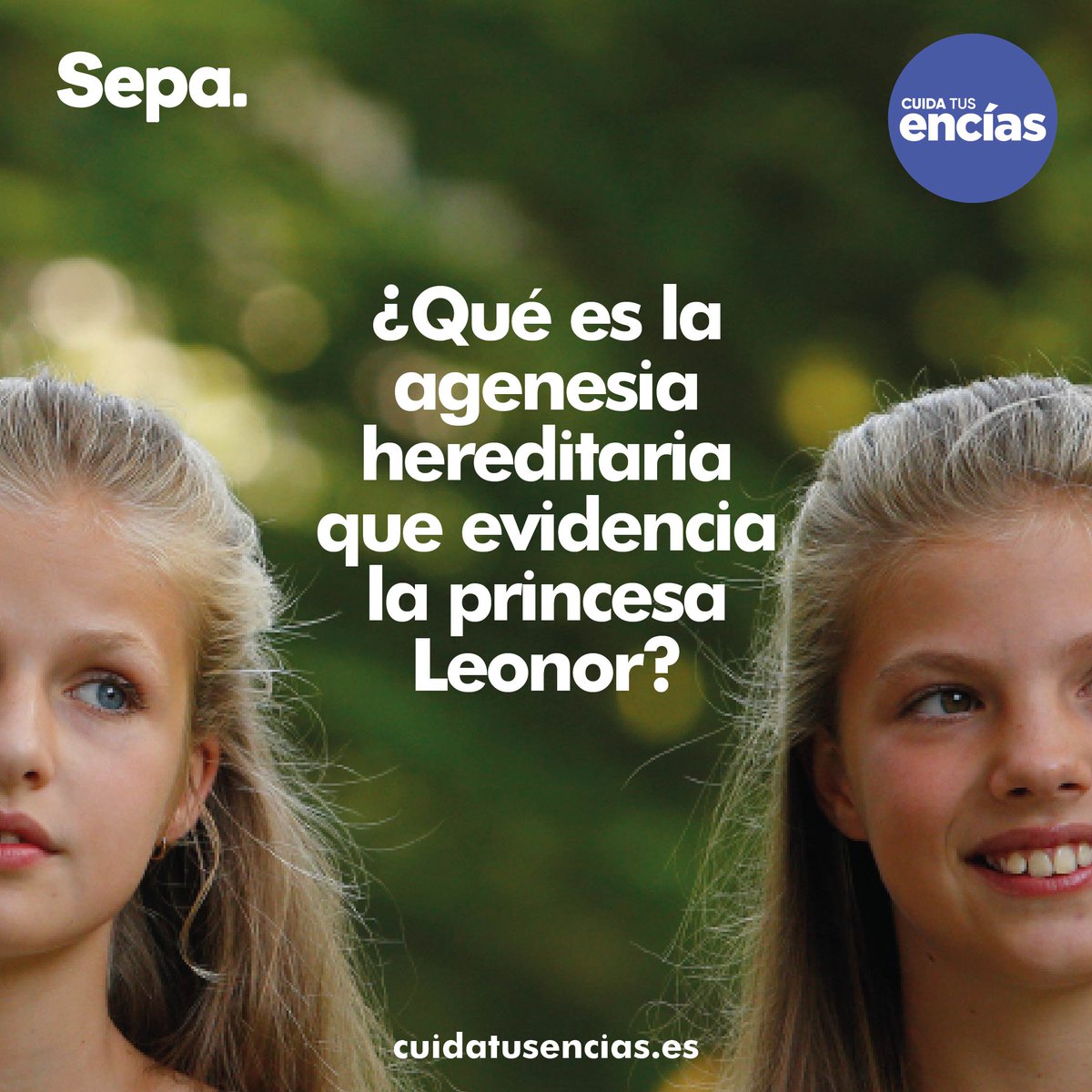 En una de sus últimas apariciones en público, la princesa Leonor mostró la ausencia de dos colmillos superiores en la boca. Este déficit de #dientes es lo que se denomina #agenesia hereditaria Te explicamos cuidatusencias.es