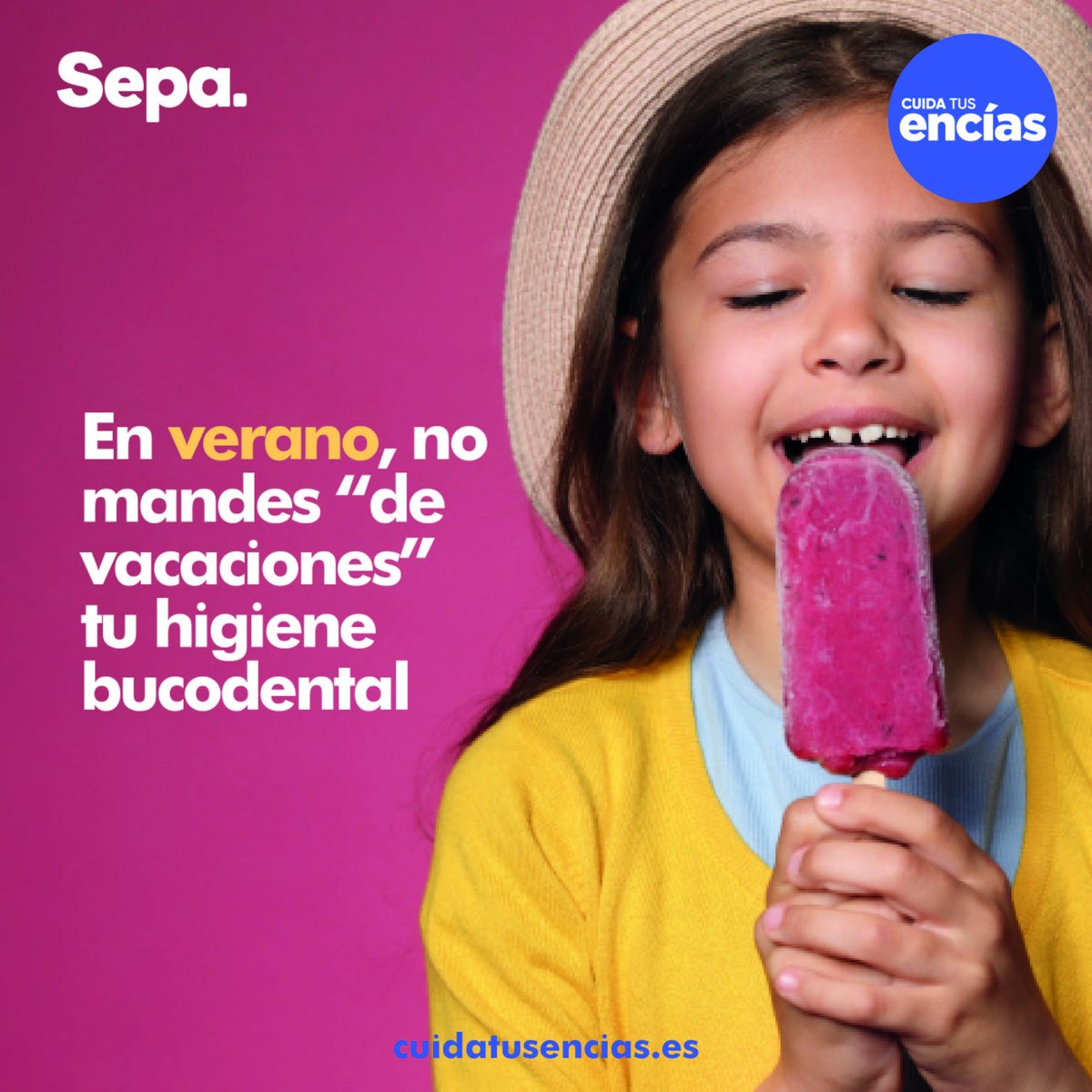 Hoy en <a href="/cuidatusencias/">cuidatusencias</a> te recordamos que durante el verano se hace aún más necesario mantener la salud dental. Hoy compartiremos con vosotros algunas recomendaciones en cuidatusencias.es