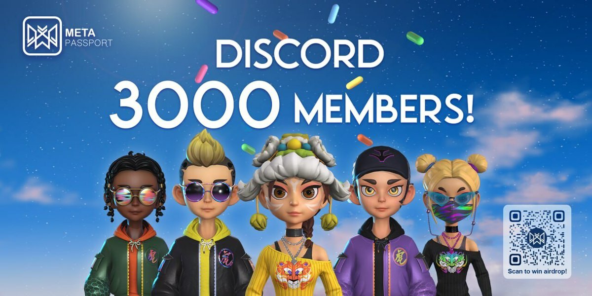 Meta_Passport's tweet photo. Our Discord has hit 3,000 members! Thank you all for joining us in this Web3 journey!

100 USDT will be given away to a follower who retweets this if we hit the next milestone: 5,000!

Never too late to join our Discord: https://t.co/pUryT5zSxH

#NFTgiveaway #MetaPassport #Web3 https://t.co/LcGqvMtaJ3