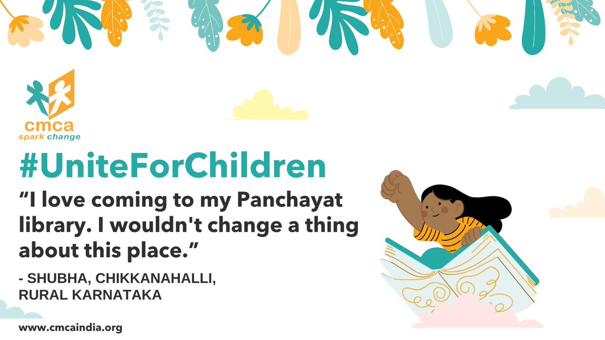 cmcaindia's tweet photo. Today we are getting a closer look at what one of our My Library for a Better Me young members thinks of our programme. Click on the link to read what Shubha from Chikkanahalli has to say. https://t.co/f80MciSGV7 #CMCA #sparkchange #UniteForChildren https://t.co/eCJKTy7l8q