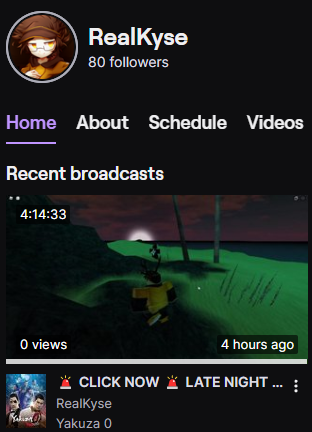 Thanks for tuning into the live stream, it was really fun streaming with you guys and hangin' out. I might be live tomorrow again so if you're interested follow me over at RealKyse on Twitch. Gn for those who are headin' to bed, sleep well. <3