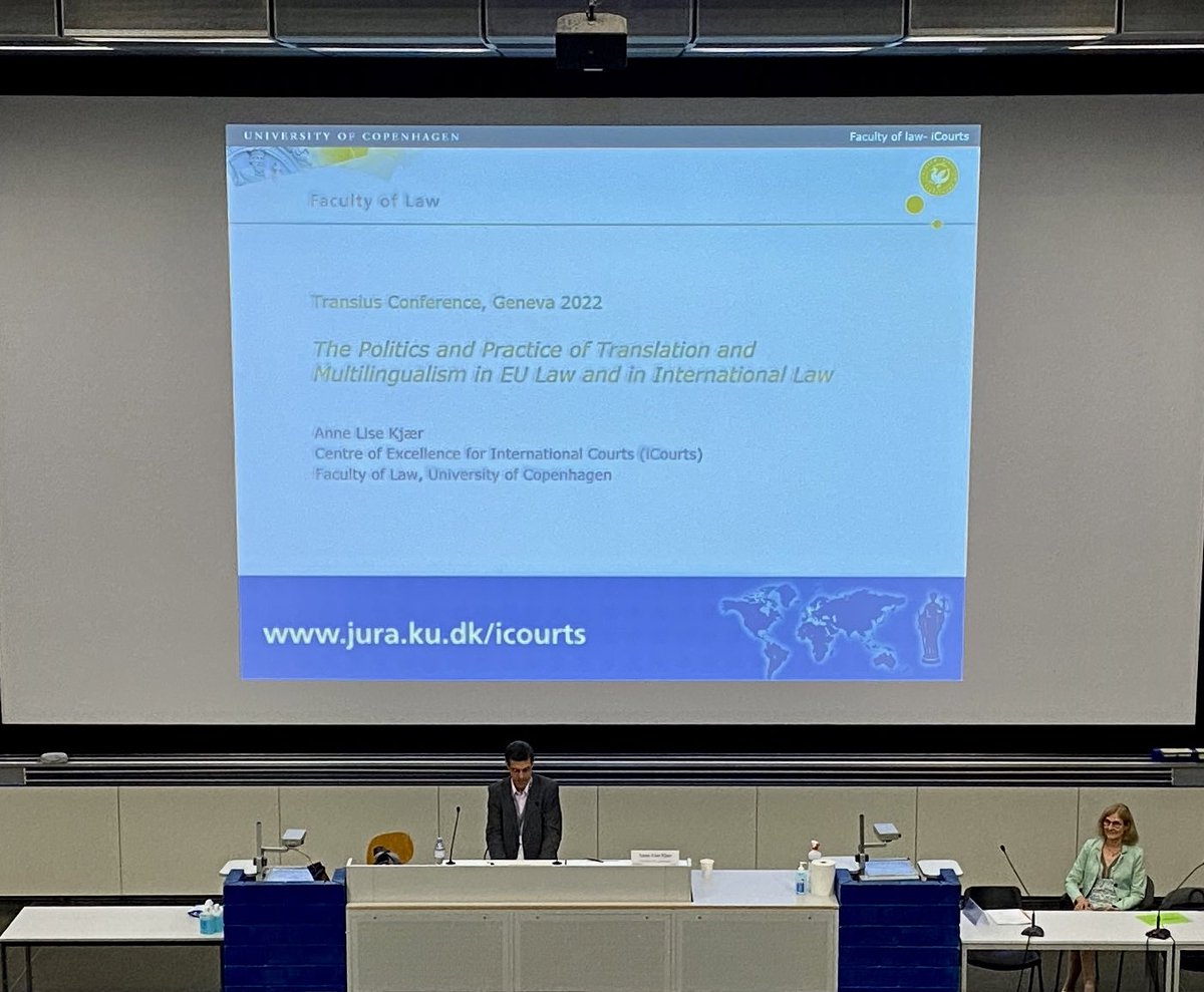 #TC22 : A.-L. Kjær (<a href="/iCourts_jur/">iCourts</a>) delivers a fascinating keynote lecture on the politics and practice of translation in EU and international law. It is a thought-provoking presentation, rich with ideas and examples of the reality of multilingual legal regimes.