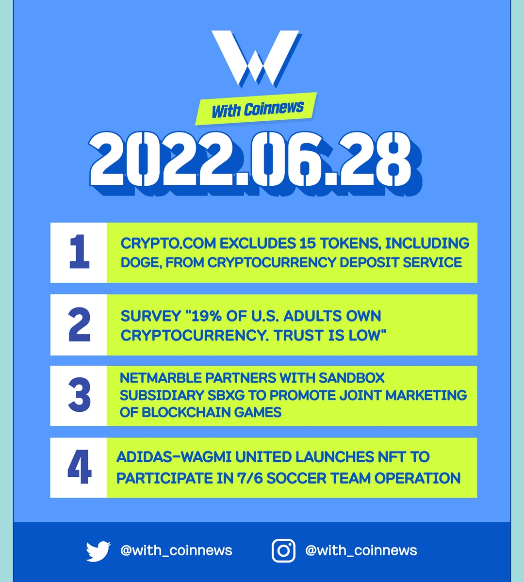 with_coinnews's tweet photo. 💡 With_coin 💡
#withcoinnews
June 28th morning news
#btc #coin #coinnews
#withcoinnews #cryptonews #crypto #cryptocurrencies
#blockchain #blockchainnews #News
#surbey #netmarble #sandbox #SBGX
#adidas https://t.co/s0EiMPbidW