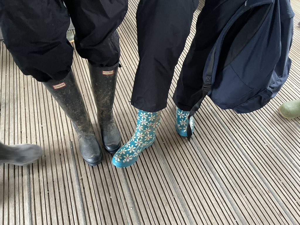 BromsBiology's tweet photo. Wellies on ready for pond dipping https://t.co/CD4Tw0nSKY