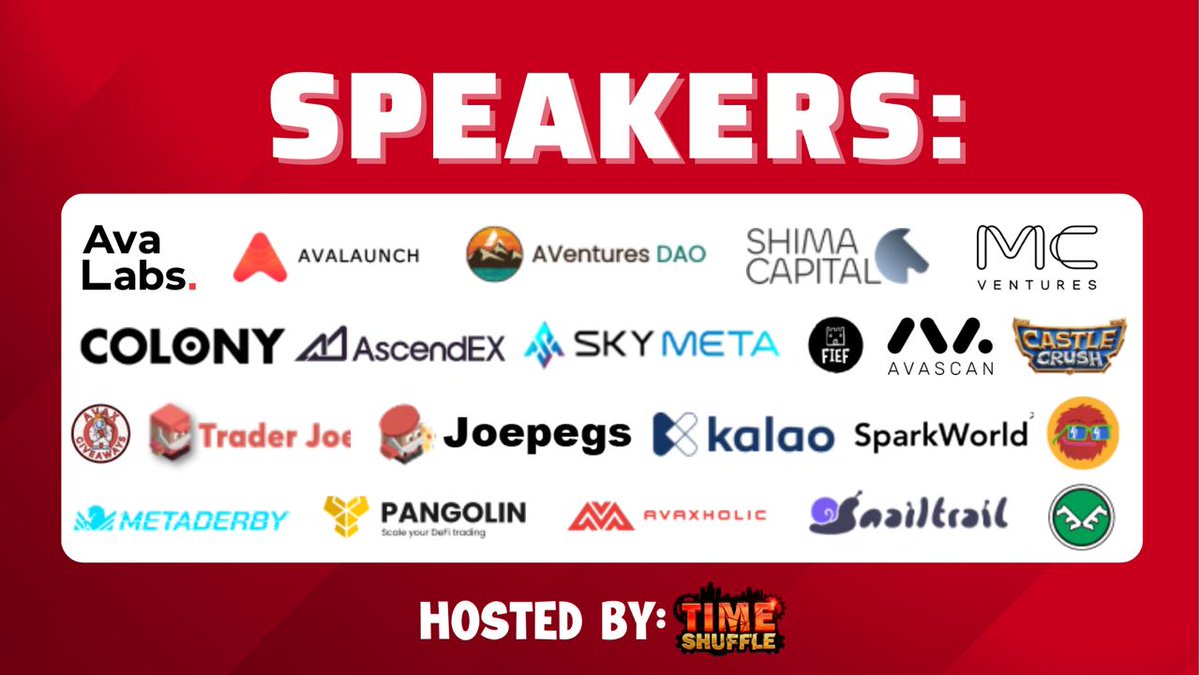 TimeShuffle⏳🔺⌛️ (@timeshufflegame) on Twitter photo 🔺AVAX - AllStars🔺
Hosted by <a href="/TimeShuffleGame/">TimeShuffle⏳🔺⌛️</a> and Moderated by @Dragonlabz1, TimeShuffle venture team! 🔥
Final Speakers below!
Join us at 3.55pm UTC 
x.com/TimeShuffleGam… 🔺AVAX - AllStars🔺
Hosted by <a href="/TimeShuffleGame/">TimeShuffle⏳🔺⌛️</a> and Moderated by @Dragonlabz1, TimeShuffle venture team! 🔥
Final Speakers below!
Join us at 3.55pm UTC 
x.com/TimeShuffleGam…
