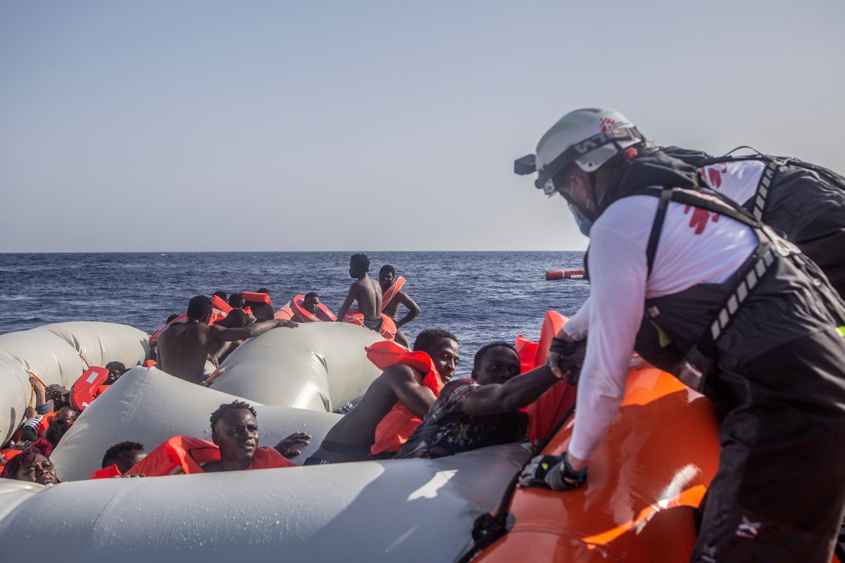 MSF_Sea's tweet photo. 🔴#GeoBarents team witnesses #tragedy in Central Med🔴  
Dozens of people struggled to survive in the water. Currently several people are still very weak and looked after by the medical team. All of them are severely traumatized and shocked. https://t.co/crnE0dYO3x