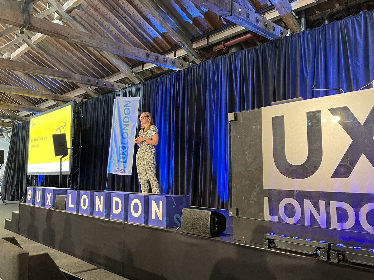 Interesting talk by @worddoodles_EP about her experience in working on the NHSbooking service for Covid-19 vaccinations, ensuring the service would be inclusive for people of any sex or gender! #UXLondon